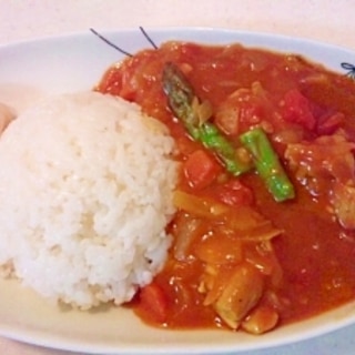 きなこ入り❤トマトのカレー